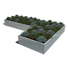 Jardinera de acero galvanizado Kansas 1200
