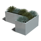Jardinera de acero galvanizado Kansas 400