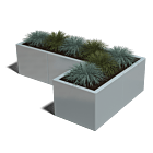 Jardinera de acero galvanizado Kansas 500