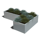 Jardinera de acero galvanizado Kansas 600