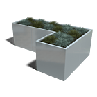 Jardinera de acero galvanizado Kansas 700