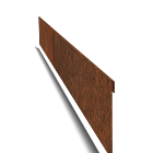 Bordura de acero corten con borde doblado 130 mm (longitud: 1500 mm)
