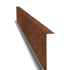 Bordura de acero corten con borde en ángulo recto 120 mm (longitud: 1500 mm)