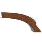 Muro de contención de acero corten curva interior 1500x1500 mm (altura 300 mm)