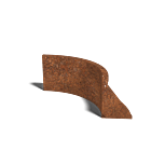 Muro de contención de acero corten curva interior 500x500 mm (altura 300 mm)