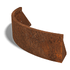 Muro de contención de acero corten curva exterior 1000x1000 mm (altura 300 mm)