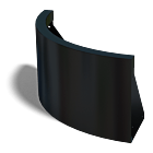 Muro de contención de acero con recubrimiento de polvo curva exterior 500x500mm (altura 300mm)