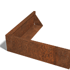 Muro de contención de acero corten esquina exterior 1000x1000 mm (altura 300 mm)