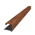 Perfil de recubrimiento de acero corten 150x150x50 (longitud 2400mm)