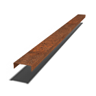 Perfil de recubrimiento de acero corten 150x50x50 (longitud 2400mm)