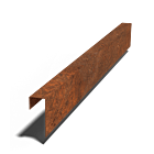 Perfil de recubrimiento de acero corten 150x60x50 (longitud 1500mm)