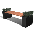 Jardinera de acero con tratamiento electrostático con asiento Florida Gama L