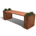 Mesa jardinera de acero corten Florida Gama M