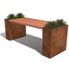 Mesa jardinera de acero corten Florida Gama S