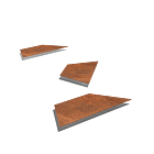 Peldaño de acero corten Hexágono HH 500