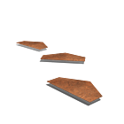 Peldaño de acero corten Hexágono HV 500