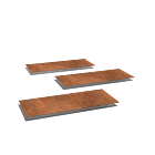 Peldaño de acero corten Rectángulo 600x250
