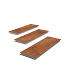 Peldaño de acero corten Rectángulo 750x250
