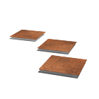 Peldaño de acero corten Cuadrado 300x300