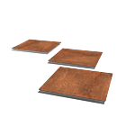 Peldaño de acero corten Cuadrado 500x500