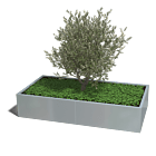 Jardinera de acero galvanizado Texas xxl 2000x1000