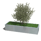 Jardinera de acero galvanizado Texas xxl 2000x600