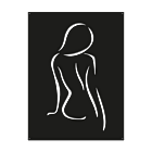 Decoración metálica de pared Woman