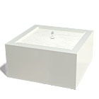 Mesa de agua de aluminio 800x800x400
