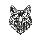 Decoración metálica de pared Wolf 1.0