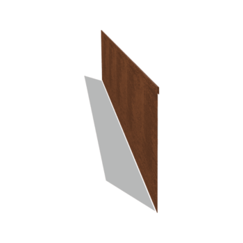 Bordura de acero corten con borde doblado 35 cm (longitud: 240 cm)
