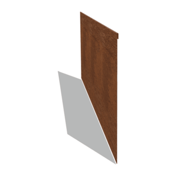 Bordura de acero corten con borde doblado 45 cm (longitud: 150 cm)