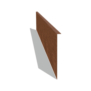 Bordura de acero corten con borde en ángulo recto 34 cm (longitud: 240 cm)