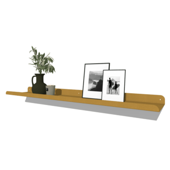 Estante de pared de acero con recubrimiento en polvo en forma de U 120 x 20 cm