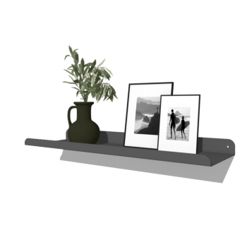 Estante de pared de acero con recubrimiento en polvo en forma de U 80 x 20 cm