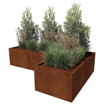 Jardinera de acero corten Kansas 60