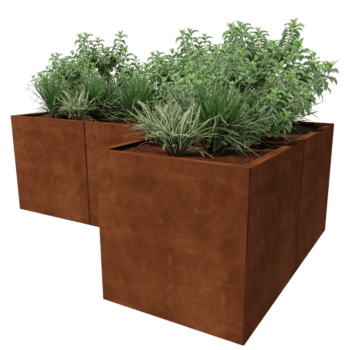 Jardinera de acero corten Kansas 70
