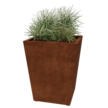 Jardinera de acero corten soldada Cono 80 x 80 x 100 cm