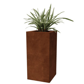 Jardinera de acero corten Miami 30 x 30 cm