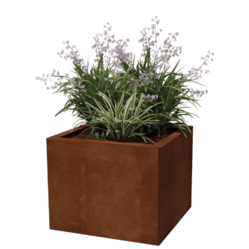 Jardinera de acero corten Miami 50 x 50 cm