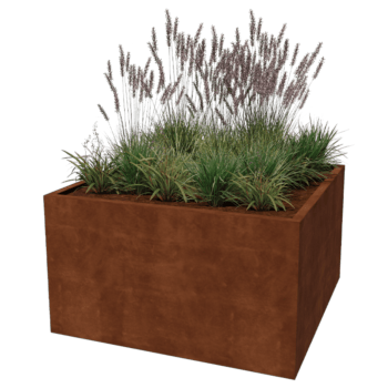 Jardinera de acero corten soldada Montana 140 x 140 x 80 cm