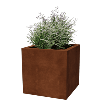 Jardinera de acero corten soldada Montana 50 x 50 x 50 cm