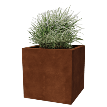 Jardinera de acero corten soldada Montana 60 x 60 x 60 cm