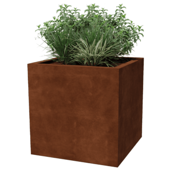 Jardinera de acero corten soldada Montana 70 x 70 x 70 cm