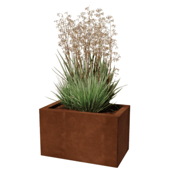 Jardinera de acero corten Texas 30 x 50 cm