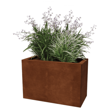 Jardinera de acero corten Texas 30 x 60 cm