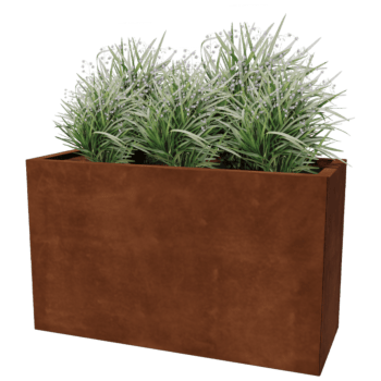 Jardinera de acero corten Texas 40 x 100 cm