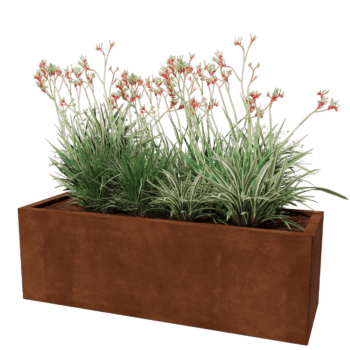 Jardinera de acero corten Texas 40 x 120 cm