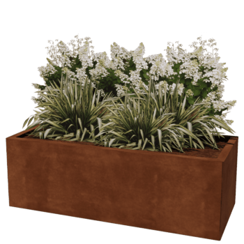 Jardinera de acero corten Texas 50 x 120 cm