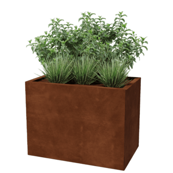 Jardinera de acero corten Texas 50 x 80 cm