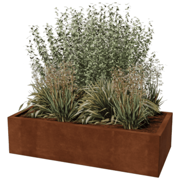 Jardinera de acero corten Texas 60 x 120 cm
